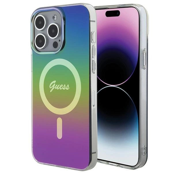 Guess IML Iridescent MagSafe-hylster til iPhone 15 Pro Max 6.7" - flerfarvet