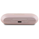 Guess langstrakt metaltrykt logo Bluetooth TWS hovedtelefoner + dockingstation - Pink