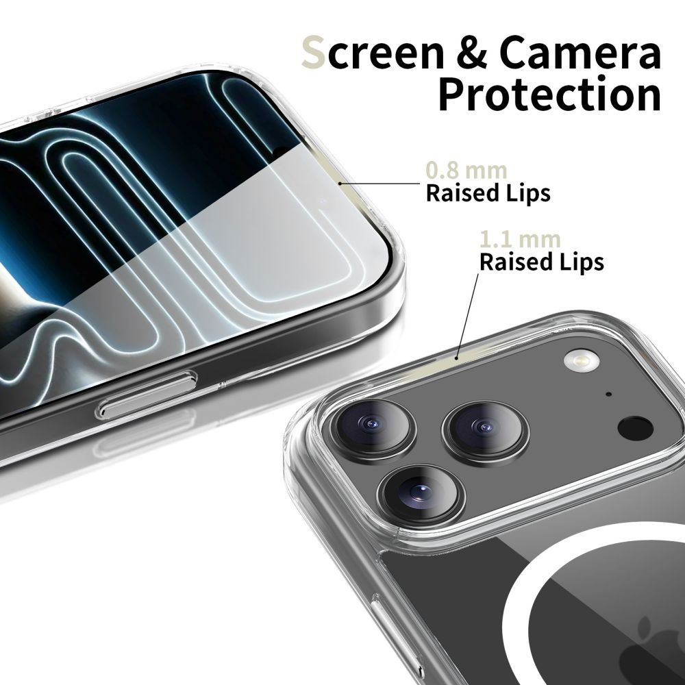 Tech Protect Flexair Hybrid Cc Magsafe Iphone 17 Pro Clear