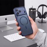 Tech Protect Magprime Magsafe Cc Iphone 17 Pro / 18 Pro Mat Dyb Blå