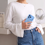 Tech Protect Magpeak Magsafe Cc Iphone 17 Pro / 18 Pro Mat Lysblå