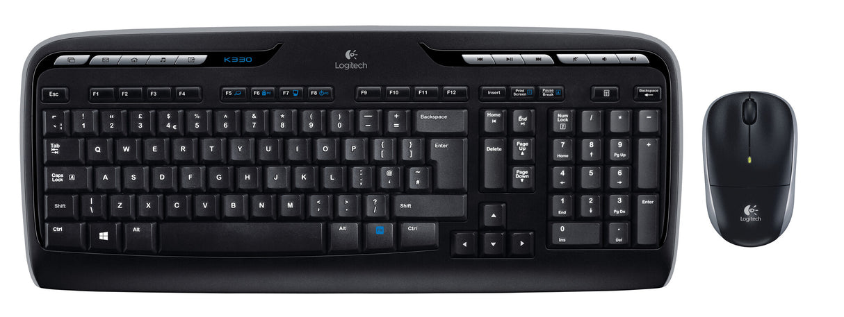 Logitech MK330 tastatur Mus inkluderet Kontor USB QWERTY US International Sort