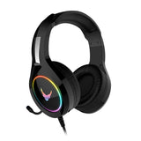 Omega VH6060B Hovedtelefoner Ledningsført Headset Spil Sort, Metallic