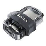 SanDisk Ultra Dual 128GB USB 3.0 / micro USB USB stick Sort Sølv