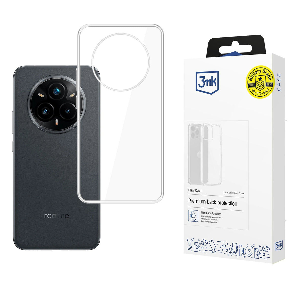 3mk Clear Case til Realme 14 Pro+ - Gennemsigtig