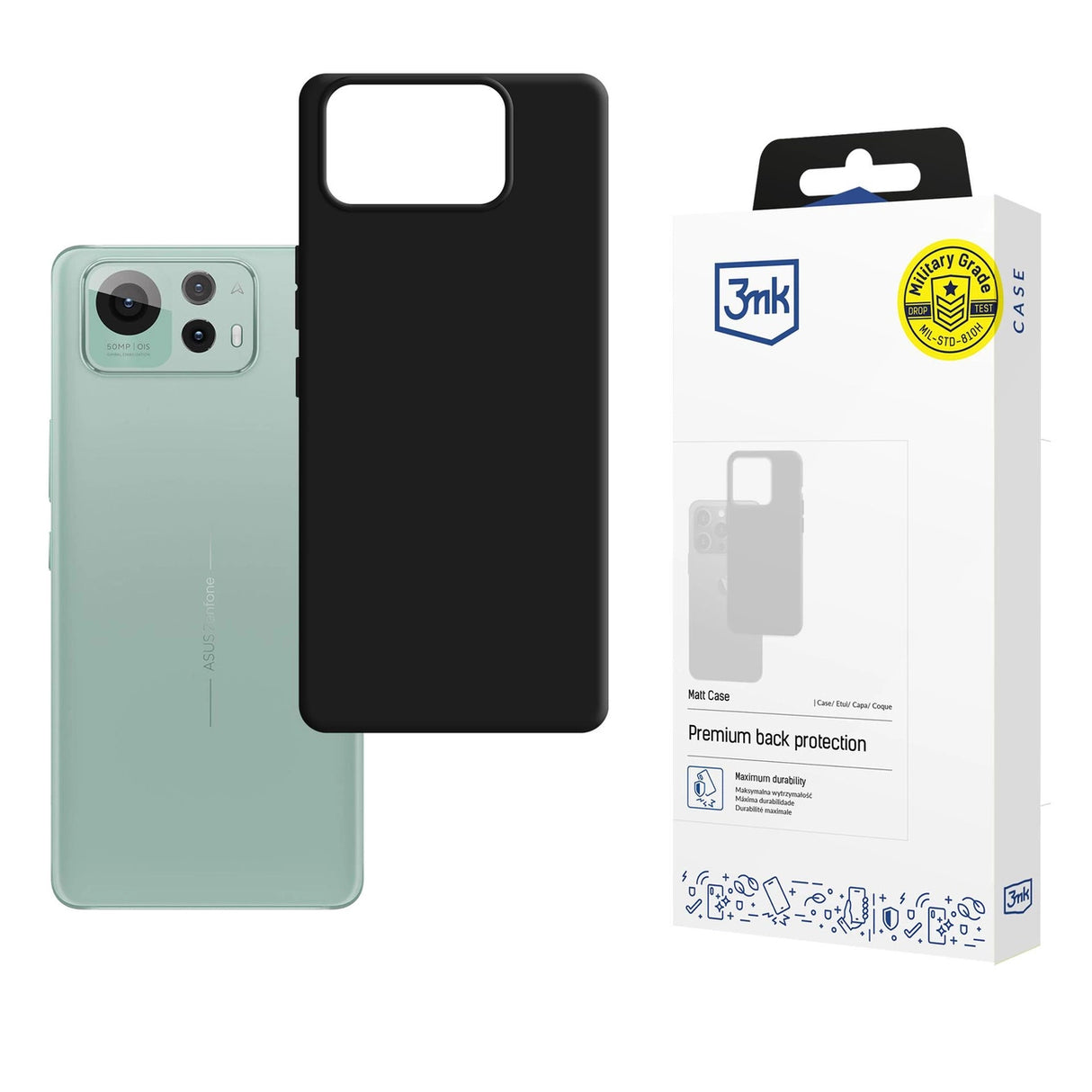 3mk Matt Case til Asus Zenfone 12 Ultra - sort