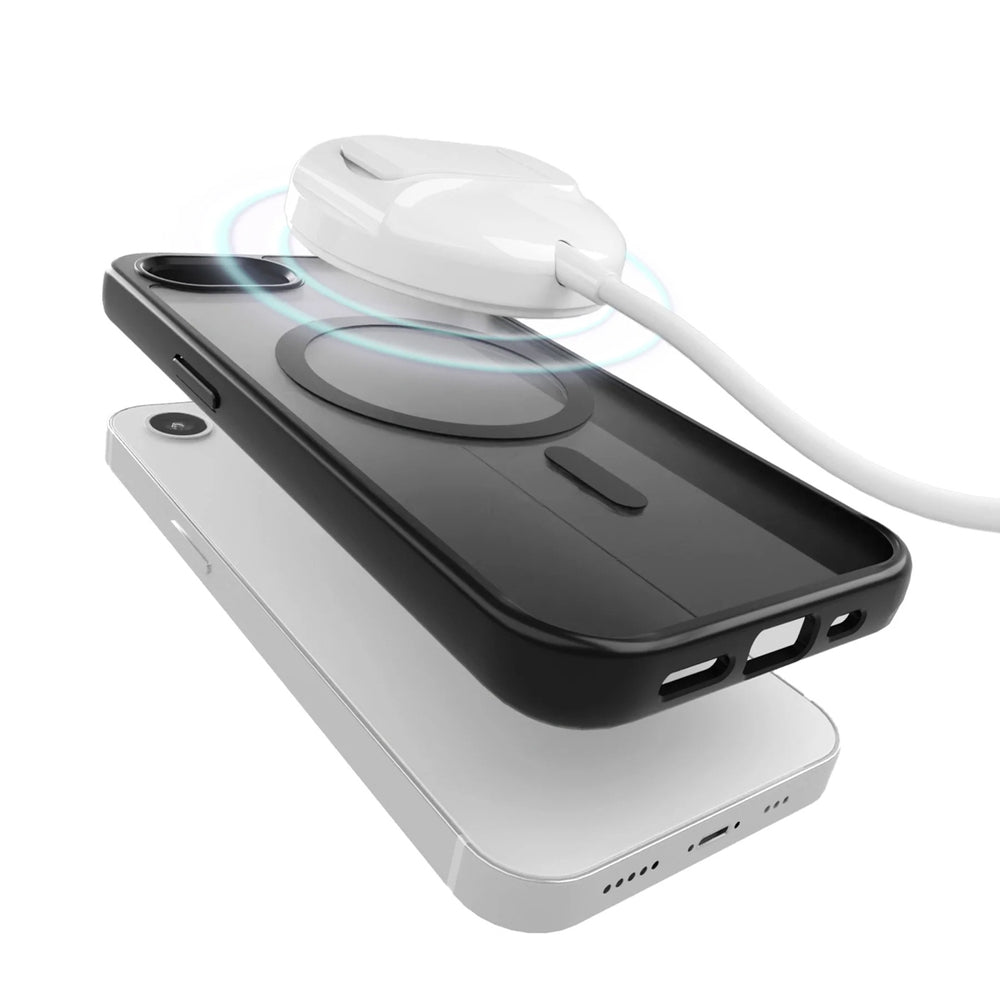 Puro Cover i TPU "GRADIENT" med Magsafe og gradient effekt til iPhone 16E, sort