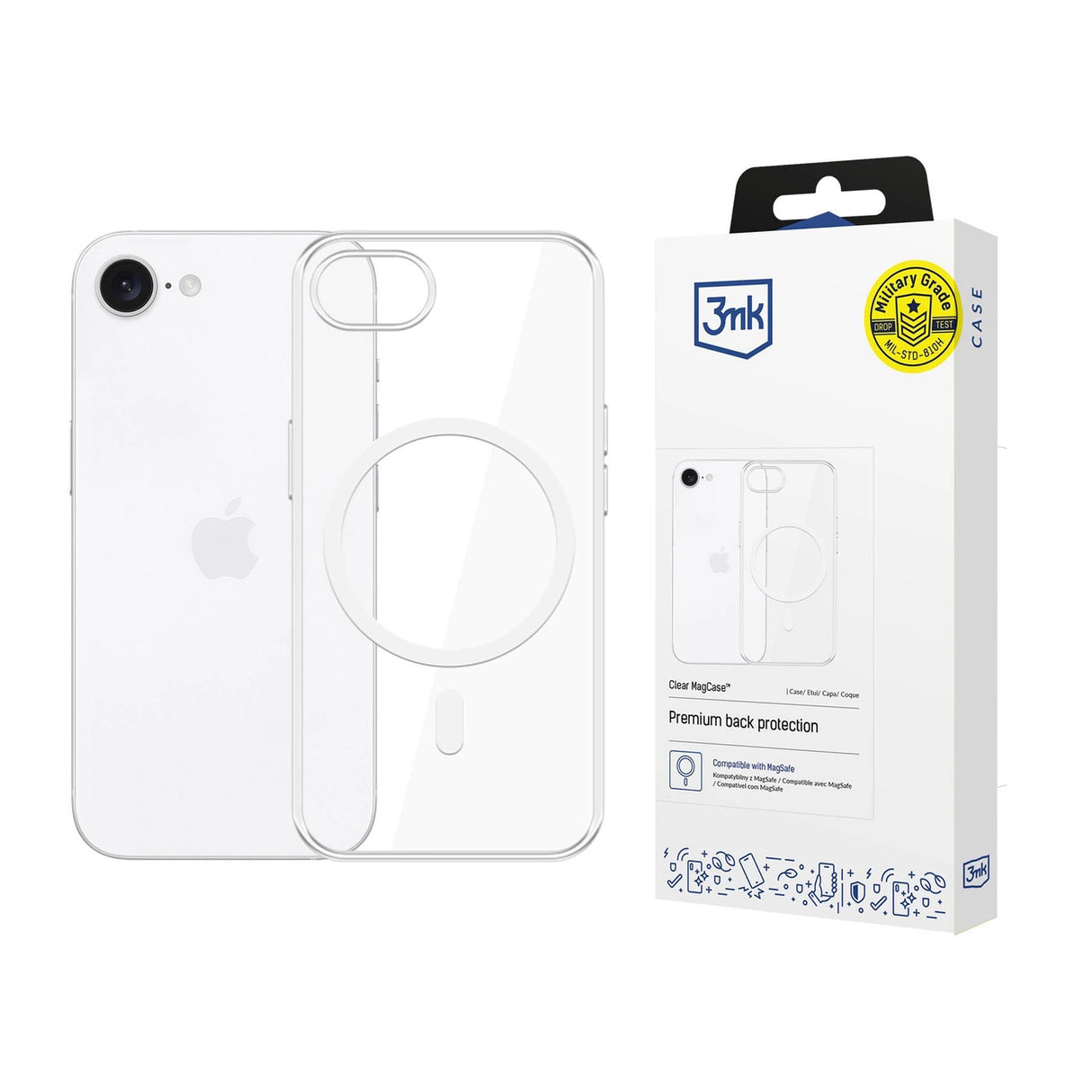 3mk Clear MagCase til Apple iPhone 16E - gennemsigtigt