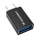 Wozinsky W10GY1S USB-C - USB-A 3.2 10Gb/s Adapter - sort