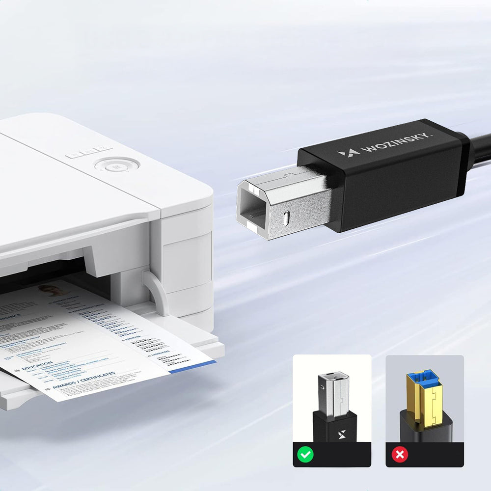 Wozinsky WKDDY1S USB-B - USB-C-kabel 1m - sort