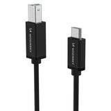 Wozinsky WKDDY1S USB-B - USB-C-kabel 1m - sort