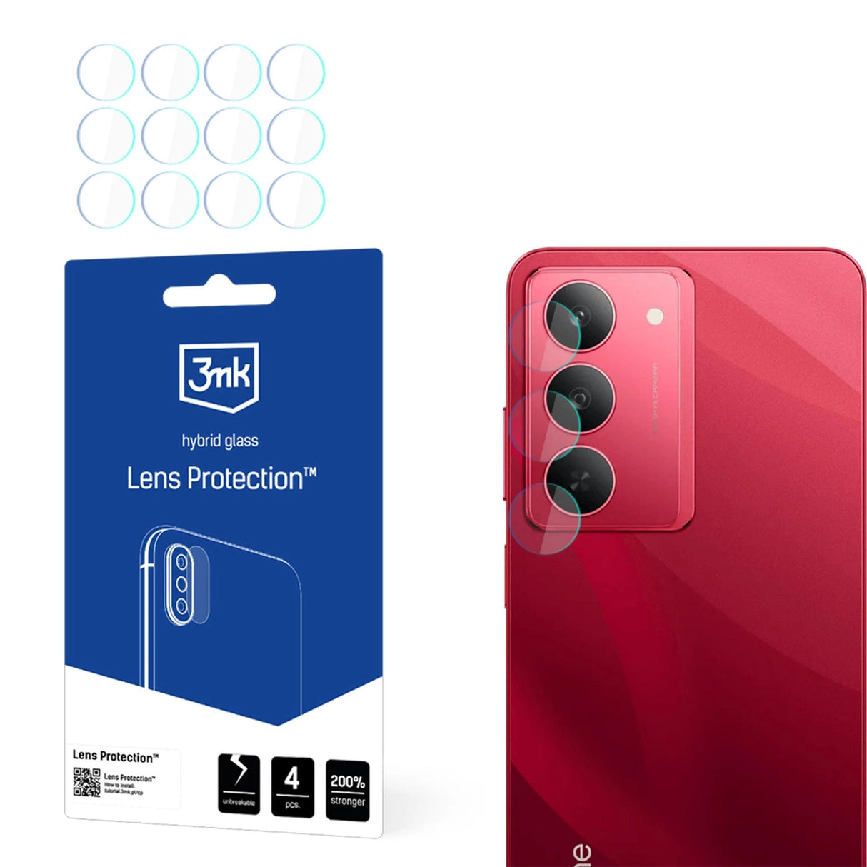 Kamera Lens Glass 3mk Lens beskyttelse til Realme 14x