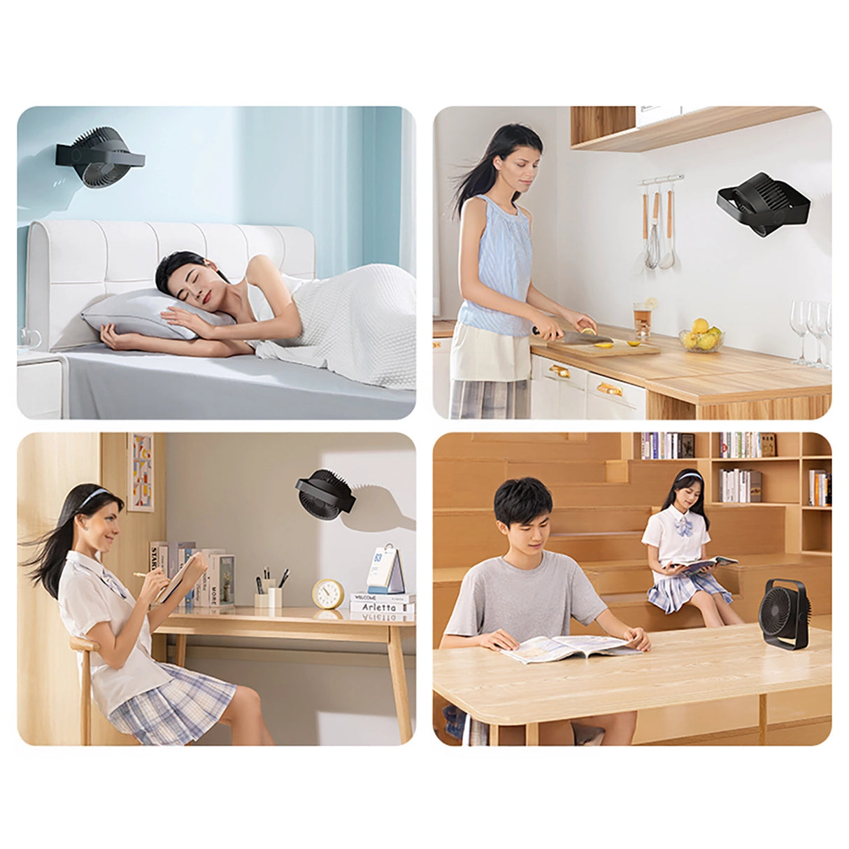 Rtako WD0Y6S Dual Impeller Mini Fan 3600mAh - sort