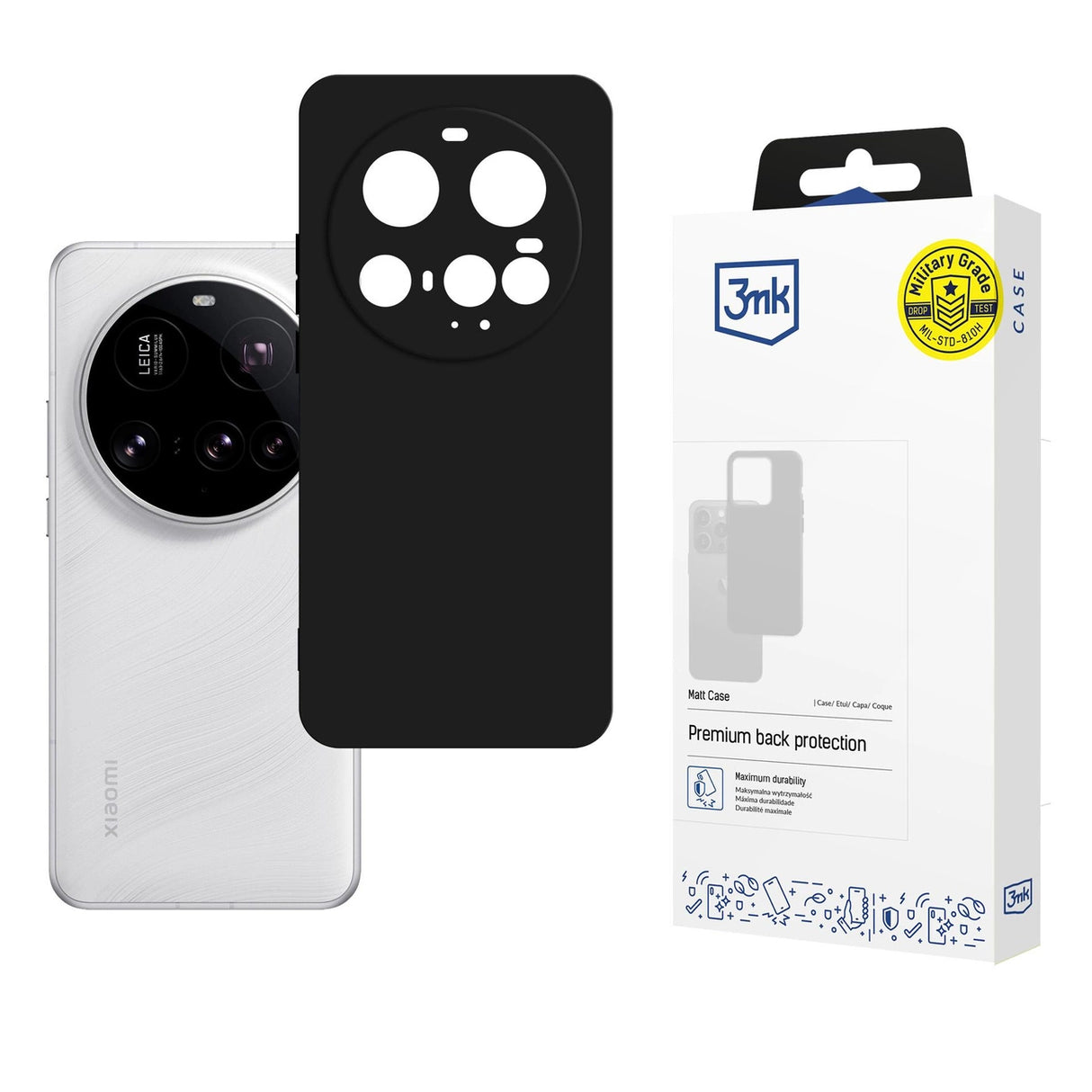 3mk Matt Case til Xiaomi 15 Ultra - Matte Black