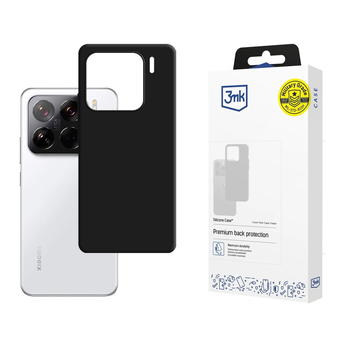 3mk Silicone Case til Xiaomi 15 - sort