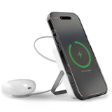 Puro 10000mAh MagSafe Wireless Power Bank med Aluminium Stativ - Hvid