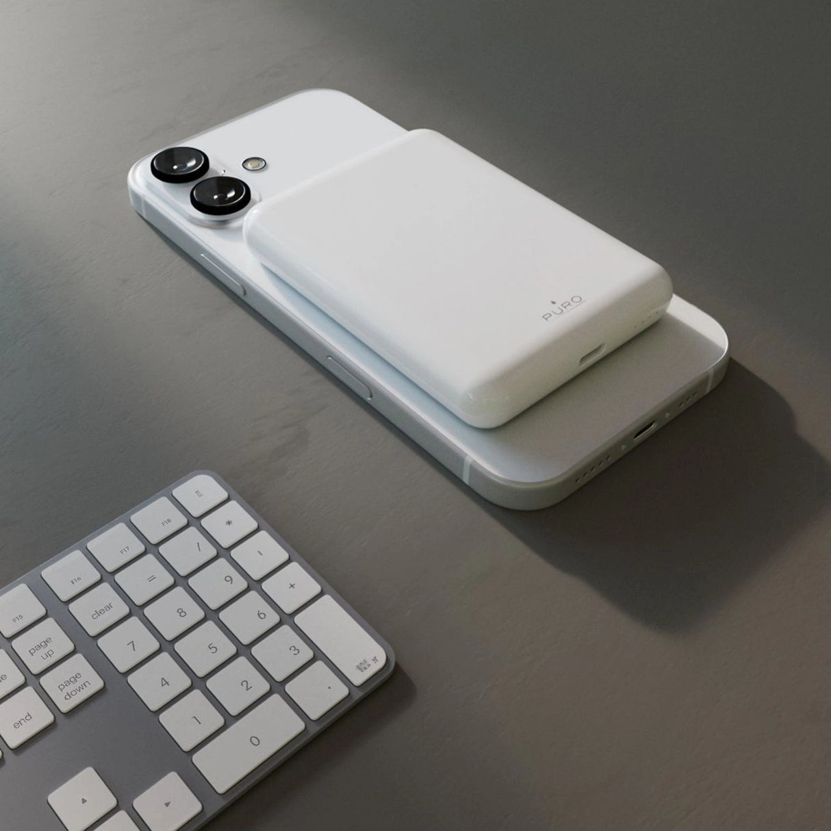 Puro Power Mag Power Bank 5000mAh 20W Power Delivery USB-C - Hvid