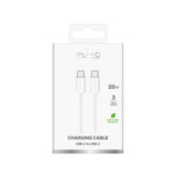 Puro TPE 25W USB-C - USB-C 3m-kabel - hvid