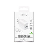 Puro PROLITE 10W USB-A vægoplader + USB-A - USB-C kabel 1,2 m - hvid