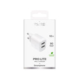 Puro PROLITE 10W 2x USB-A vægoplader - hvid