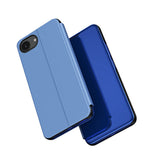 Clear View Case til iPhone 16e / 17e Flip Cover - Blå
