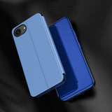 Clear View Case til iPhone 16e / 17e Flip Cover - Blå