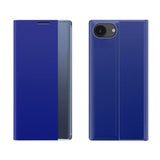 Ny Sleep Case med flap og stand til iPhone 16e / 17e - blå