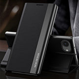 Sleep Case Pro til iPhone 16e / 17e med flap og stand - sort