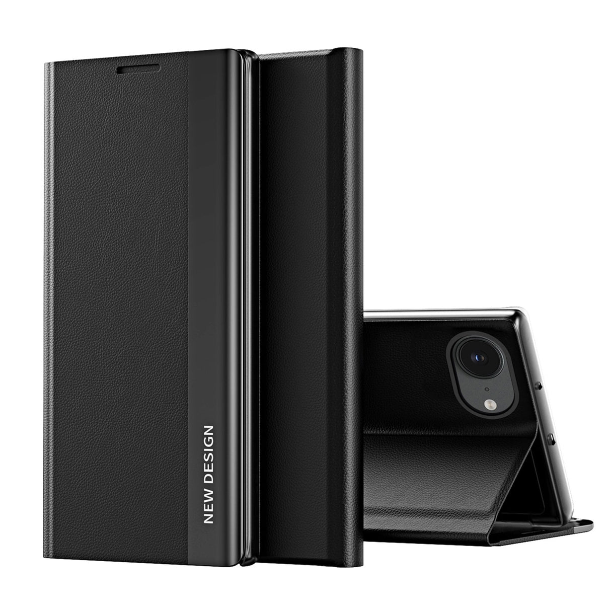 Sleep Case Pro for iPhone 16e with Flip and Stand - Black