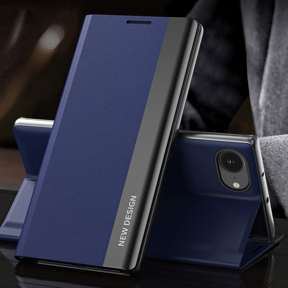 Sleep Case Pro til iPhone 16e / 17e med flap og stand - blå