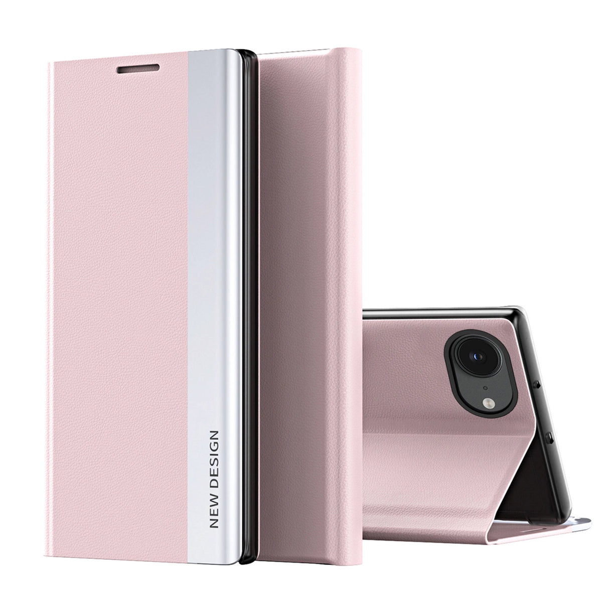 Sleep Case Pro til iPhone 16e med flap og stand - pink