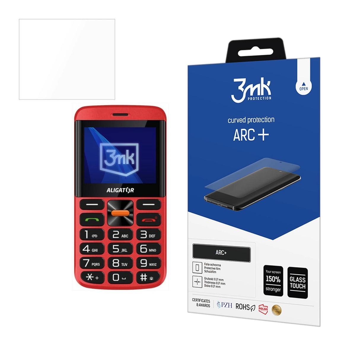 Beskyttelsesfolie 3mk ARC+ til Alligator A910 4G