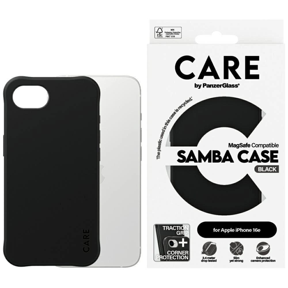 CARE af PanzerGlass Fashion MagSafe iPhone 16e Case - sort
