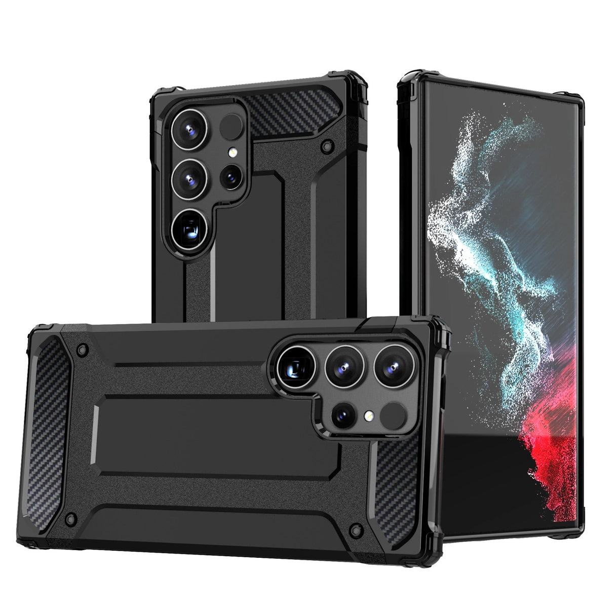 Hybrid Armor Case for Samsung Galaxy S25 Edge - Black