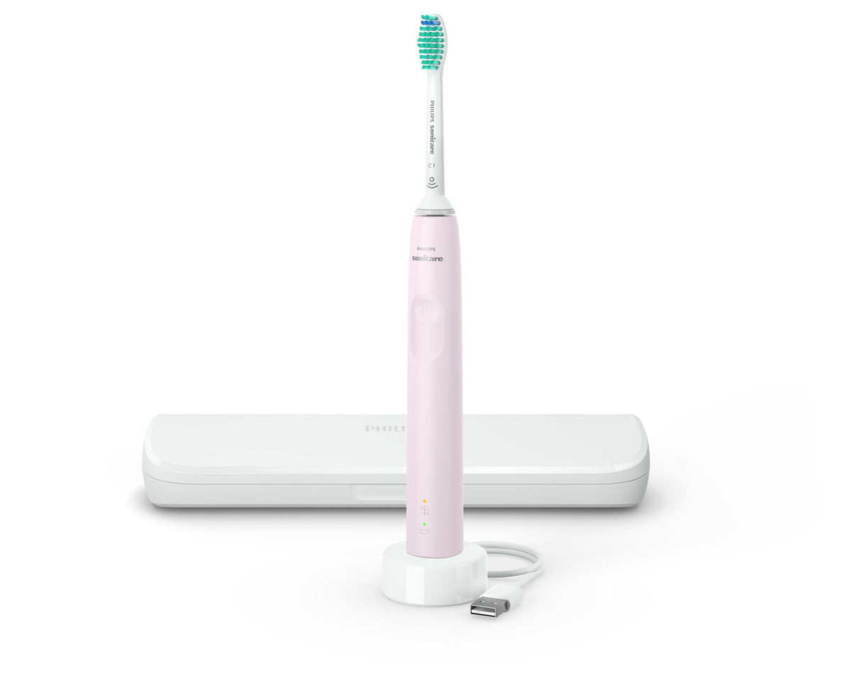 Philips 3100 series HX3673/11 Sonisk eltandbørste + rejseetui - Rose