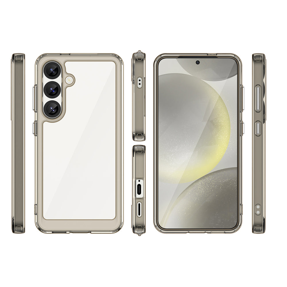 Outer Space Case til Samsung Galaxy S25 Edge Fleksibelt rammeomslag - gennemskinneligt, sort