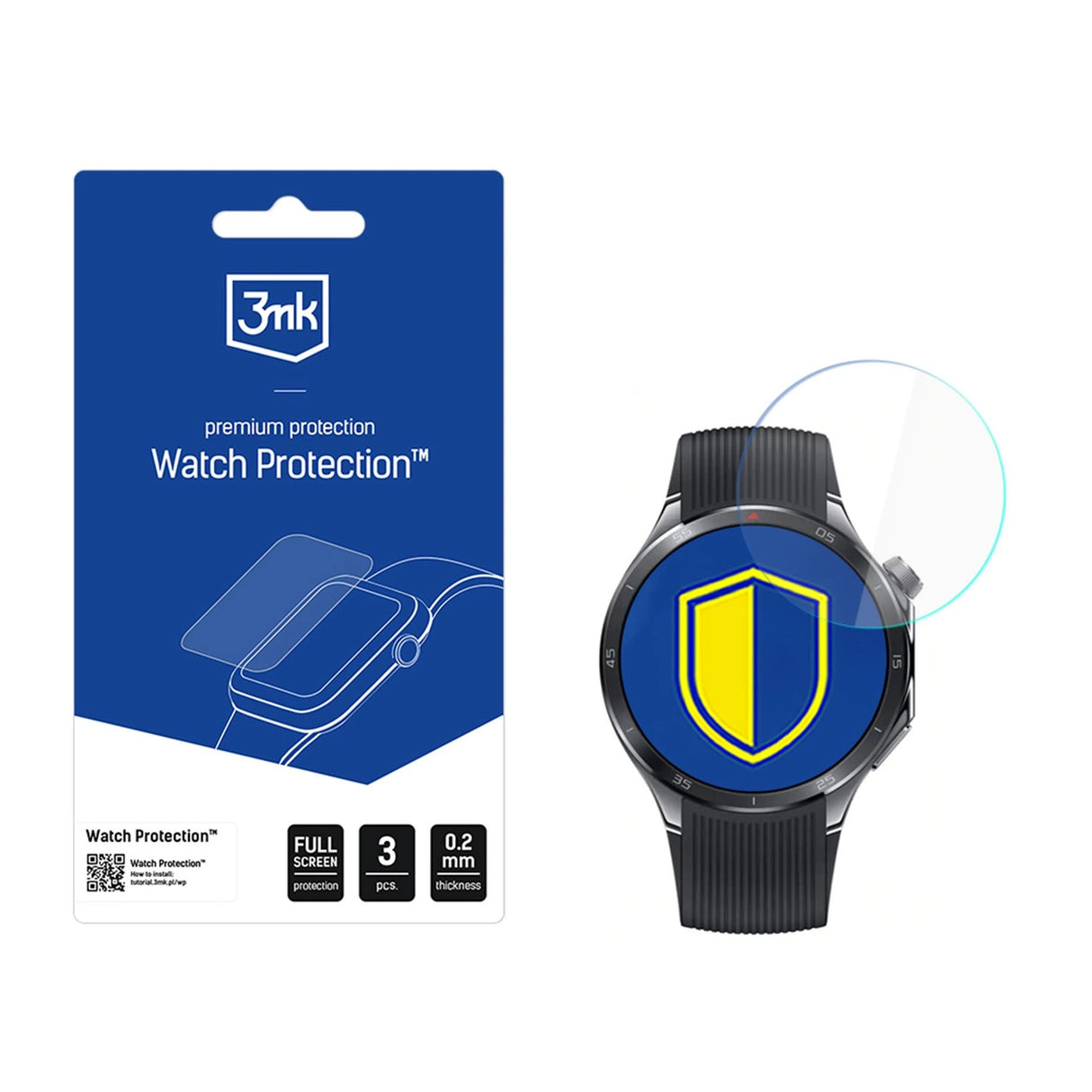 Smartwatch skærmbeskytter Glas 3mk Watch Protection FlexibleGlass til Oppo Watch X2
