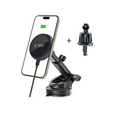 Tech-Protect MM15W-V4 Magnetisk MagSafe 15W Bilholder til cockpit / forrude / luftventil - sort