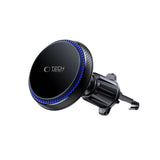 Tech-Protect MM15W-V4 Magnetisk MagSafe 15W Bilholder til cockpit / forrude / luftventil - sort