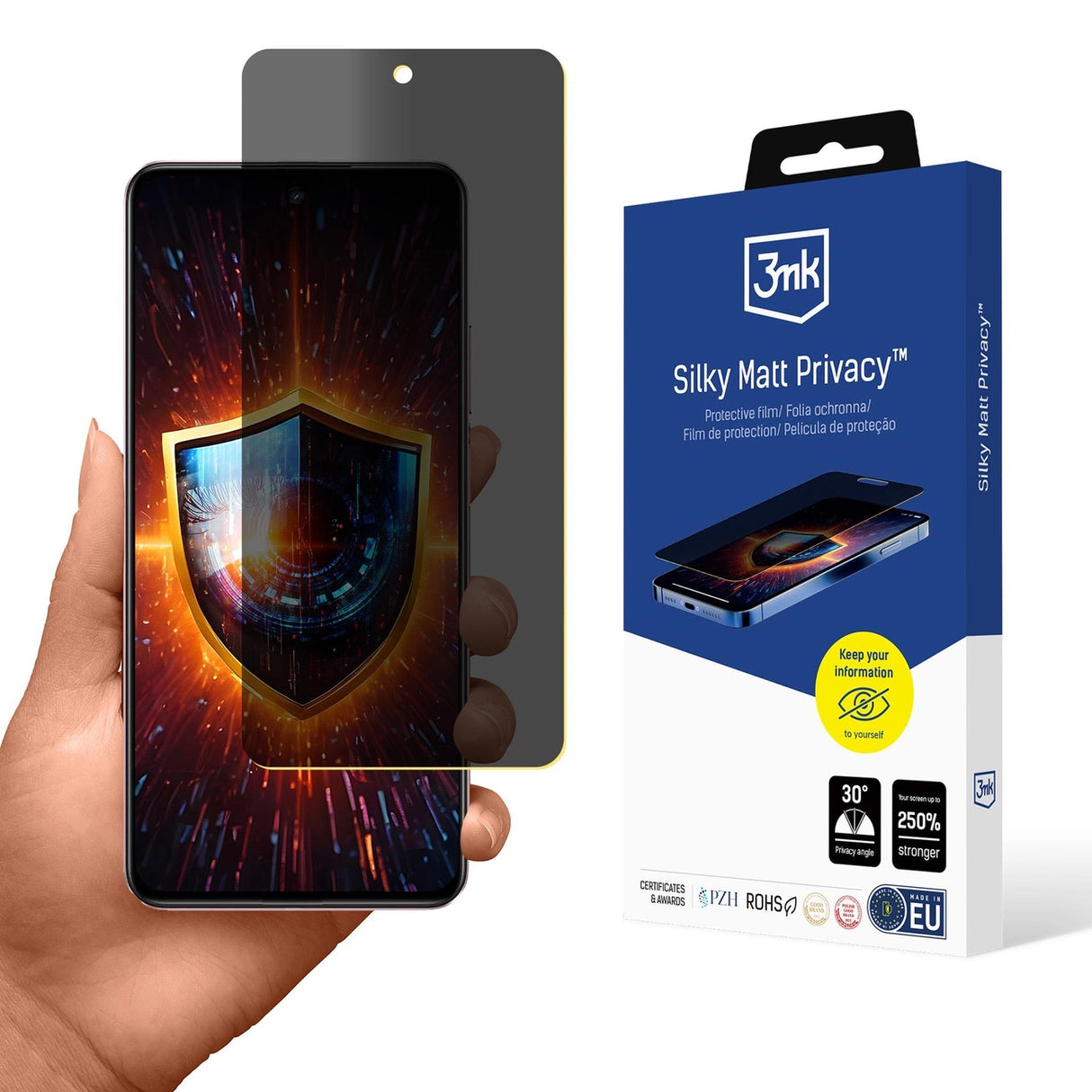 3mk Silky Matt Privacy Privacy Screen Protector til Realme C75x