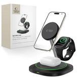 Tech-Protect QI15W-A46 3in1 Magnetisk MagSafe induktiv oplader - sort