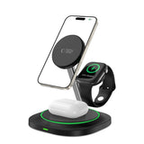 Tech-Protect QI15W-A46 3in1 Magnetisk MagSafe induktiv oplader - sort