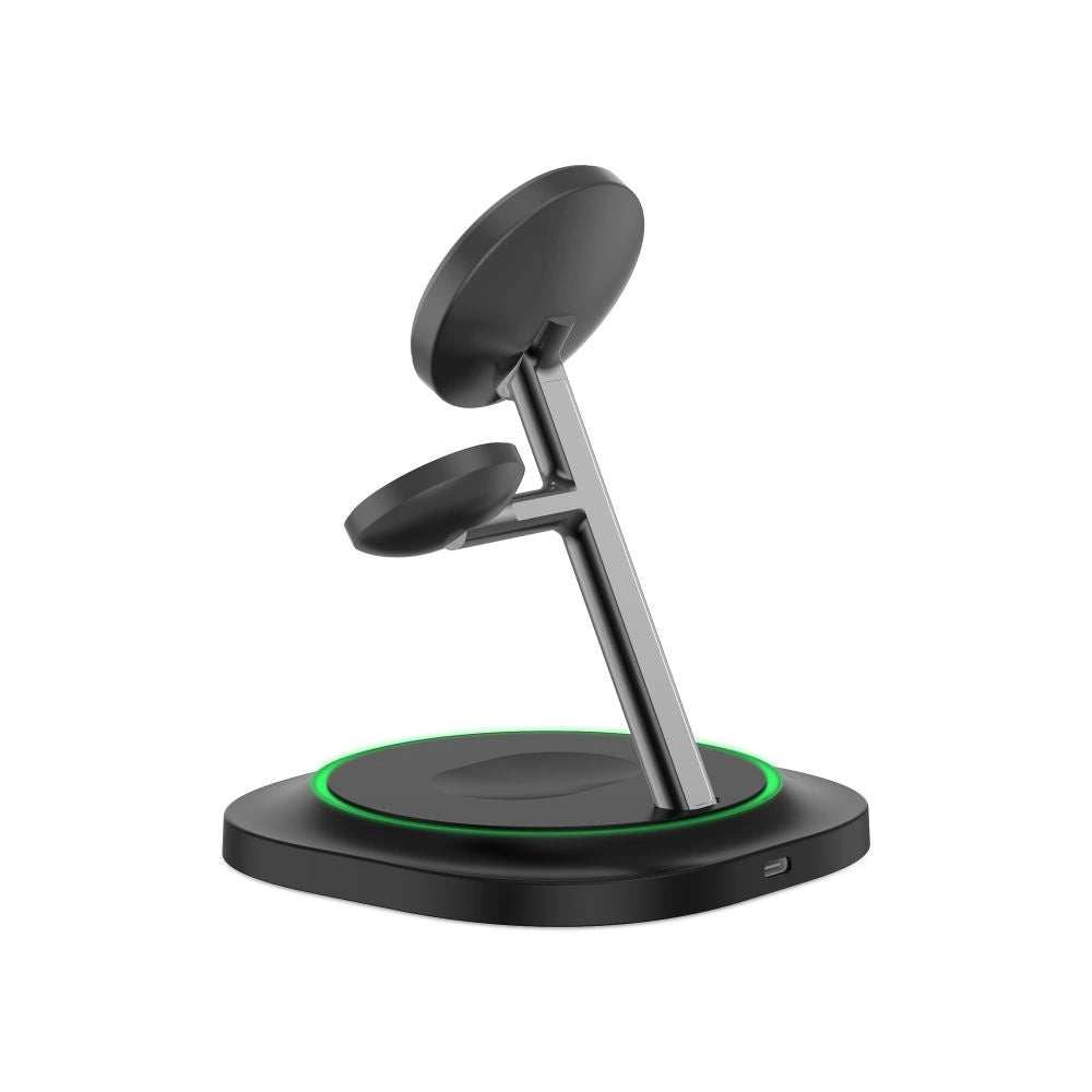 Tech-Protect QI15W-A46 3in1 Magnetisk MagSafe induktiv oplader - sort