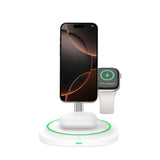 Tech-Protect QI15W-A46 3in1 Magnetisk MagSafe induktiv oplader - hvid