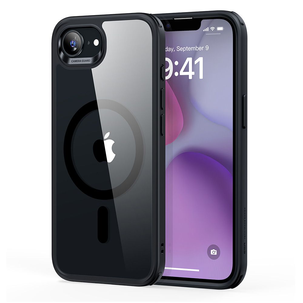 ESR Classic Hybrid Halolock MagSafe iPhone 16e Case - klar sort