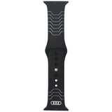 Audi Geometric Pattern Silicone Watch Strap til Apple Watch 40 / 41 / 42 mm - sort