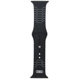Audi Geometric Pattern Silicone Watch Strap til Apple Watch 44 / 45 / 46 / 49 mm - sort
