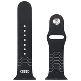 Audi Geometric Pattern Silicone Watch Strap til Apple Watch 44 / 45 / 46 / 49 mm - sort