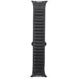 Audi Logo Genuine Leather Magnetic Ring Strap til Apple Watch 40 / 41 / 42 mm - sort