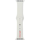 Audi Sport Red Logo Silicone Watch Strap til Apple Watch 40 / 41 / 42 mm - hvid